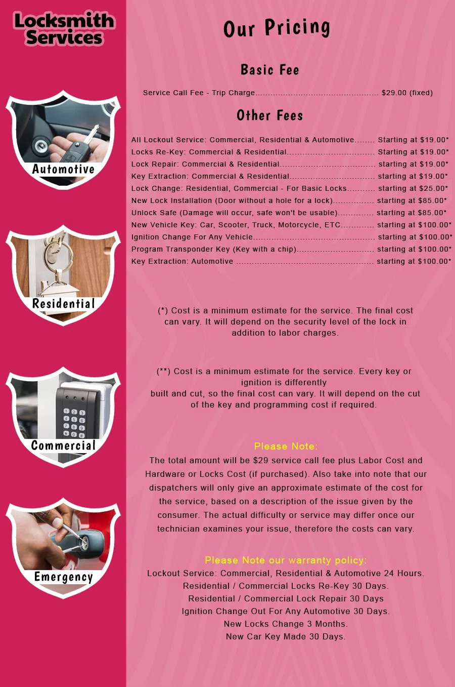 Upper Saddle River Locksmith Store Upper Saddle River, NJ 201-669-3917 - price-list-c-18